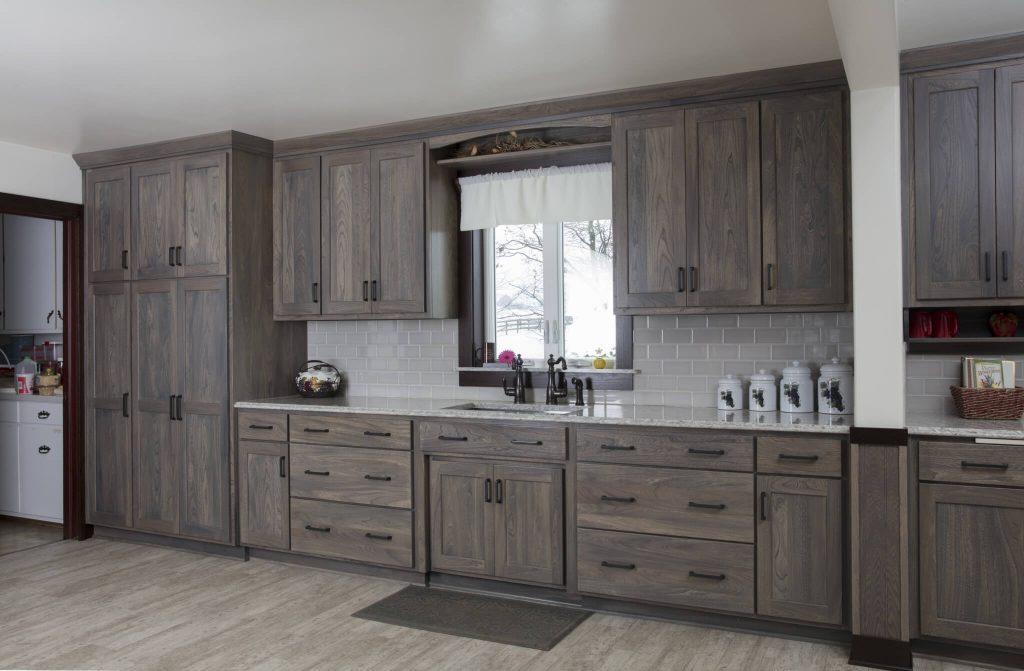 grey kitchen cabinets set from our team