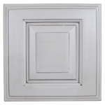 dark white rectangular raised panel