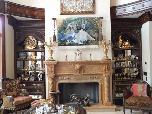 Custom made cabinets for living room in Cleveland home