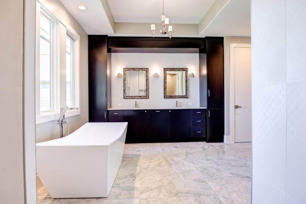 bathroom cabinets, with beautifully made sink in Delaware, Ohio