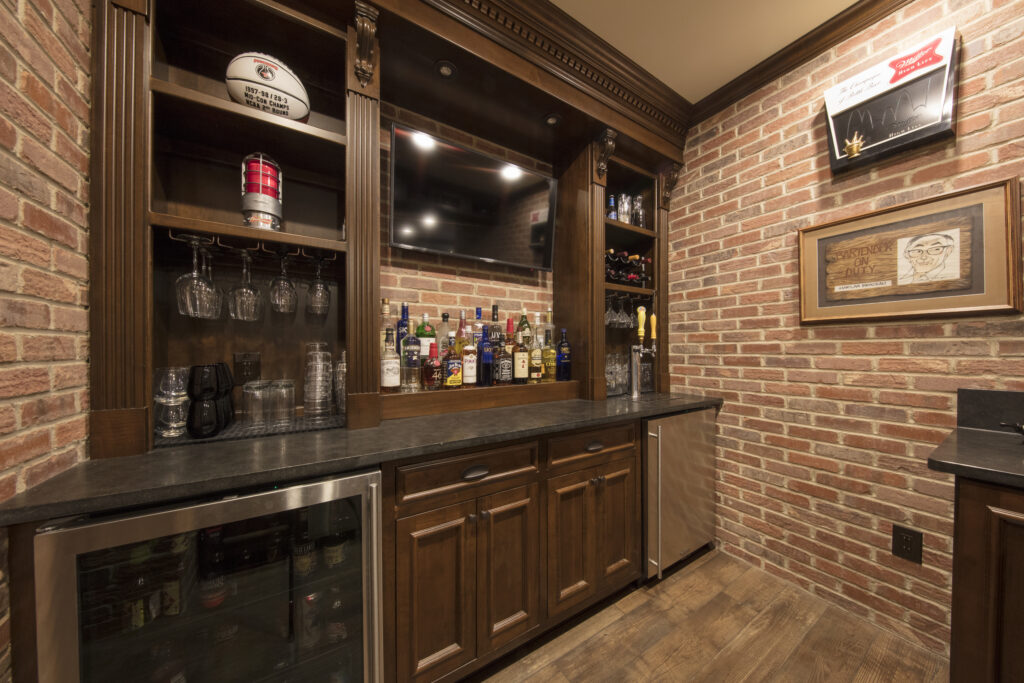 custom amish bar cabinets