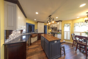 custom kitchen cabinetry with backsplash