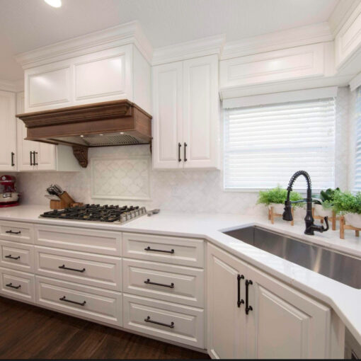 white custom kitchen cabinets