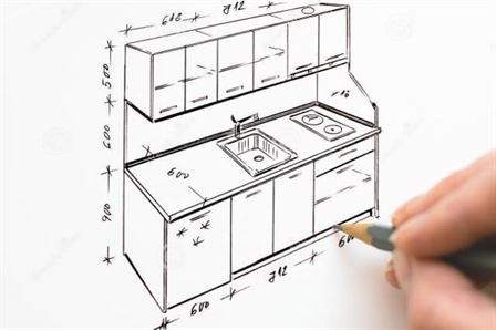 process sketch of beautiful cabinet